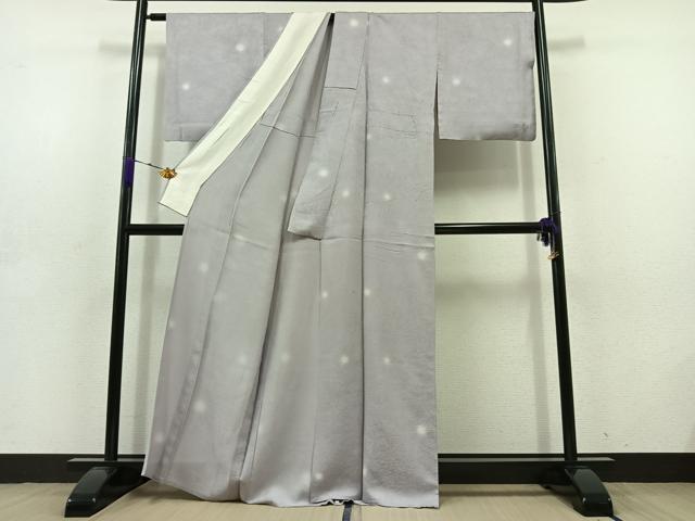 平和屋着物▽上質な小紋 単衣 蛍暈し 正絹 逸品 AABD6065jh