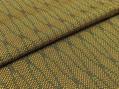 平和屋着物▽上質な紬　単衣　網目文　正絹　逸品　AABD6067jh
