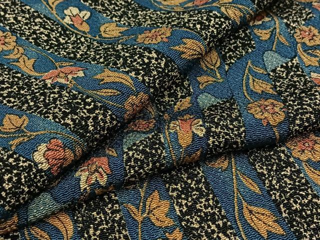 平和屋着物▽上質な小紋 単衣 立涌花文 正絹 逸品 AABD6072jh