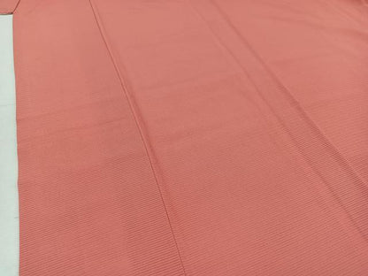 平和屋着物＊夏物 振袖 色無地 甚三紅色 正絹 逸品 AABD6074jh