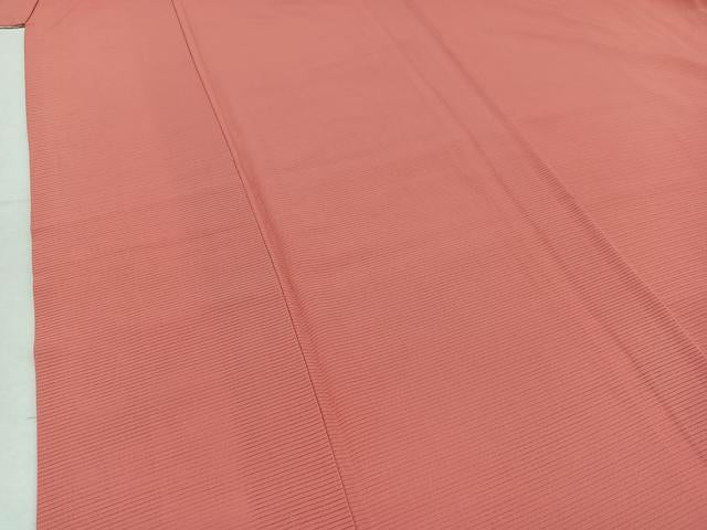 平和屋着物＊夏物 振袖 色無地 甚三紅色 正絹 逸品 AABD6074jh