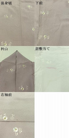 平和屋着物▽上質な小紋　単衣　成り物　正絹　逸品　AABD6077jh