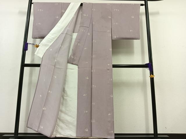 平和屋着物▽上質な小紋　単衣　成り物　正絹　逸品　AABD6077jh