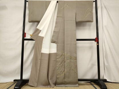 平和屋着物■訪問着　流水文　金彩　洗える着物　AABD6090st