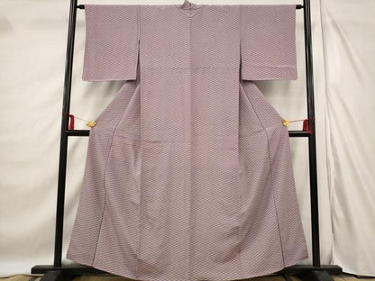 平和屋着物■上質な小紋　幾何学文　正絹　逸品　AABD6172st