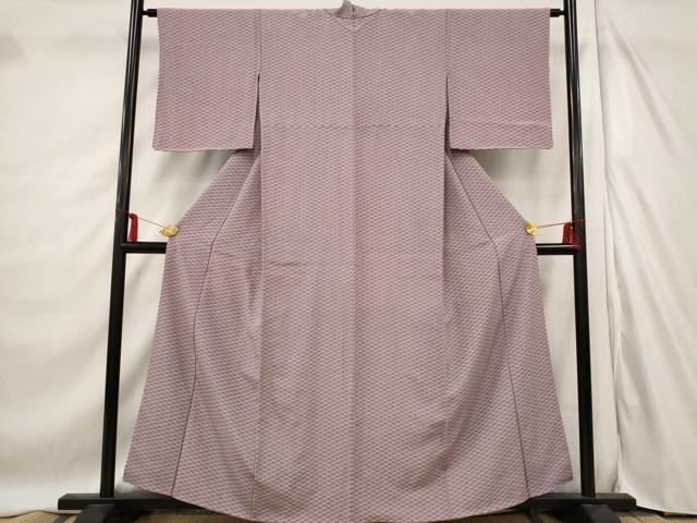平和屋着物■上質な小紋　幾何学文　正絹　逸品　AABD6172st