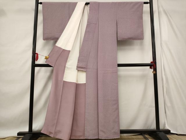 平和屋着物■上質な小紋　幾何学文　正絹　逸品　AABD6172st