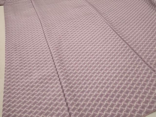 平和屋着物■上質な小紋　幾何学文　正絹　逸品　AABD6172st
