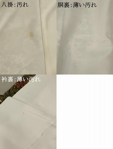 平和屋着物■上質な小紋　人物風景更紗花文　正絹　逸品　AABD6178st