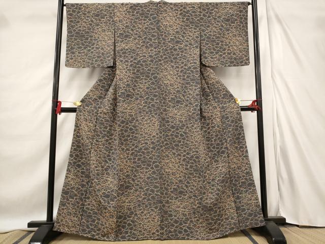 平和屋着物■上質な小紋　丸繋ぎ　正絹　逸品　AABD6192st