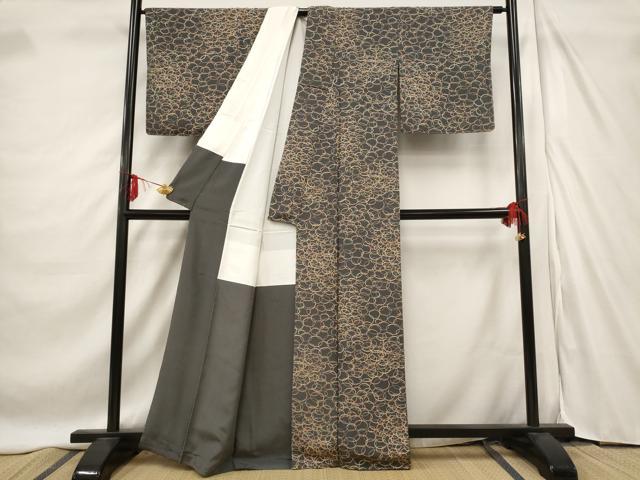 平和屋着物■上質な小紋　丸繋ぎ　正絹　逸品　AABD6192st