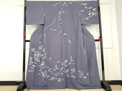 平和屋着物●訪問着　友禅　作家物　花蔦の葉文　正絹　逸品　AABD6212cs