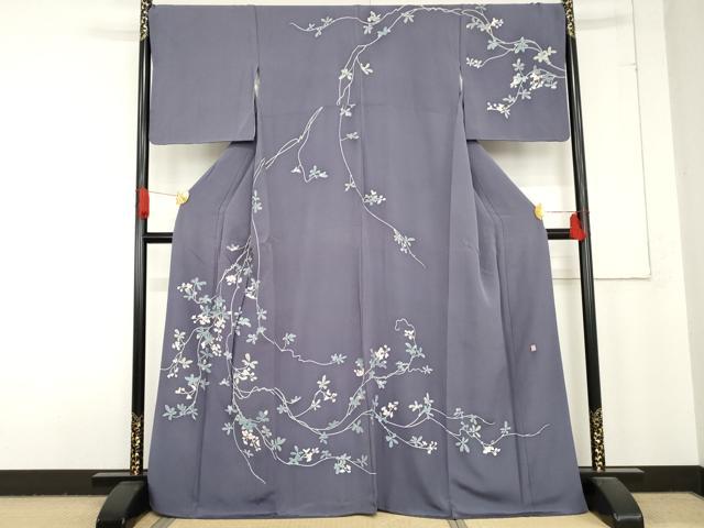 平和屋着物●訪問着　友禅　作家物　花蔦の葉文　正絹　逸品　AABD6212cs