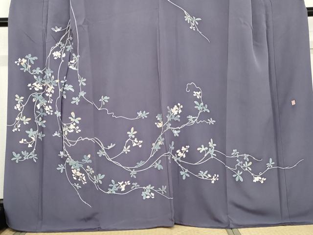 平和屋着物●訪問着　友禅　作家物　花蔦の葉文　正絹　逸品　AABD6212cs