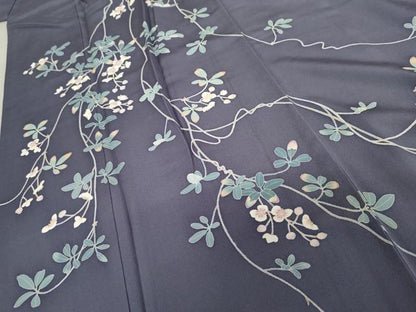 平和屋着物●訪問着　友禅　作家物　花蔦の葉文　正絹　逸品　AABD6212cs