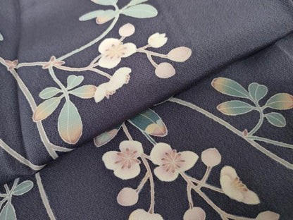 平和屋着物●訪問着　友禅　作家物　花蔦の葉文　正絹　逸品　AABD6212cs