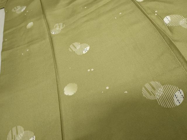 平和屋着物●上質な小紋 雪輪花文 正絹 逸品 AABD6214cs