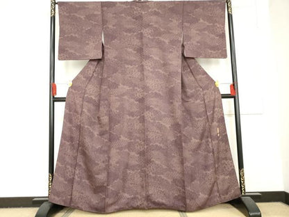 平和屋着物●江戸小紋　作家物　雲重ね吉祥花文　正絹　逸品　AABD6220cs
