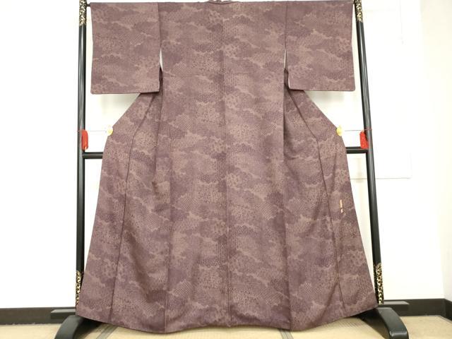 平和屋着物●江戸小紋　作家物　雲重ね吉祥花文　正絹　逸品　AABD6220cs