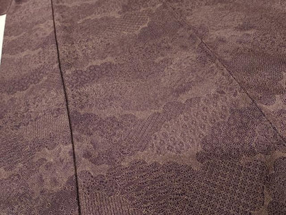 平和屋着物●江戸小紋　作家物　雲重ね吉祥花文　正絹　逸品　AABD6220cs