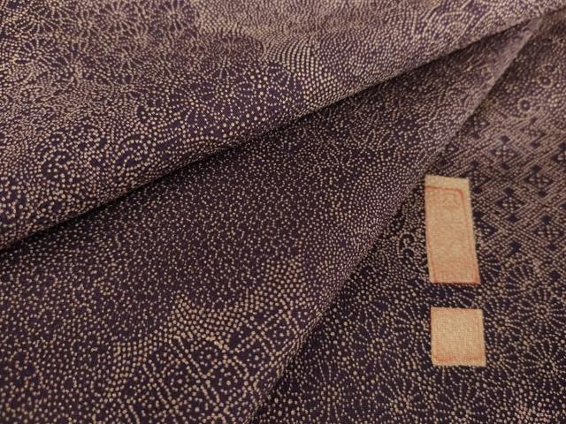 平和屋着物●江戸小紋　作家物　雲重ね吉祥花文　正絹　逸品　AABD6220cs