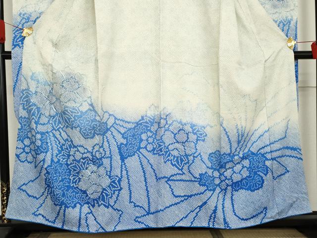 平和屋着物○豪華振袖 駒刺繍 草花文 暈し染め 正絹 逸品 AABD6229cs