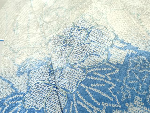 平和屋着物○豪華振袖 駒刺繍 草花文 暈し染め 正絹 逸品 AABD6229cs