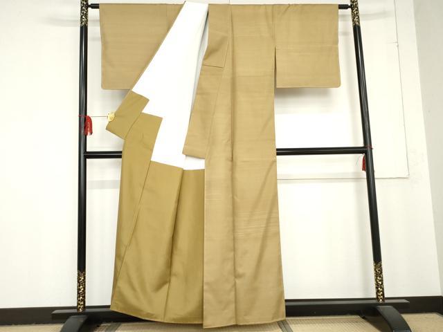 平和屋着物●上質な紬　横段文　正絹　逸品　AABD6241cs