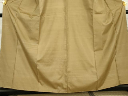 平和屋着物●上質な紬　横段文　正絹　逸品　AABD6241cs