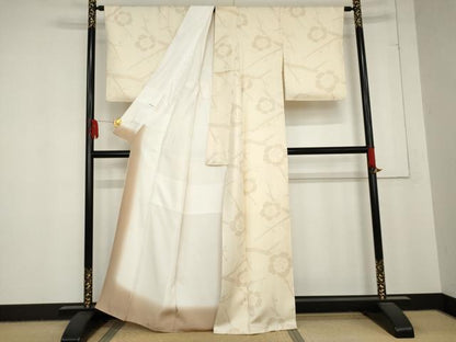 平和屋着物●上質な小紋　枝梅　正絹　逸品　AABD6246cs