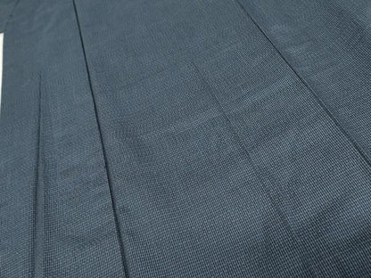 平和屋着物●男性　紬　アンサンブル　格子　正絹　逸品　AABD6276cs