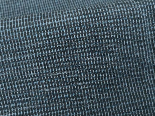 平和屋着物●男性　紬　アンサンブル　格子　正絹　逸品　AABD6276cs