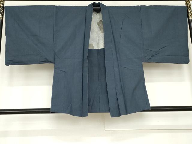平和屋着物●男性　紬　アンサンブル　格子　正絹　逸品　AABD6276cs