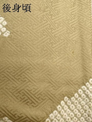 平和屋着物●訪問着 絞り 刺繍 重ね山松竹梅花文 金彩 正絹 逸品 AABD6329cs