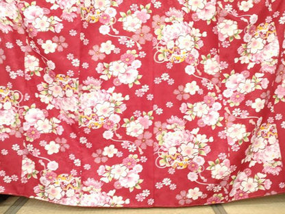 平和屋着物●小振袖　二尺袖　花毬文　金彩　洗える着物　AABD6348cs
