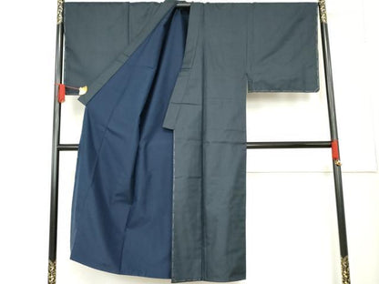 平和屋着物●男性　紬　アンサンブル　亀甲柄　キングサイズ　正絹　逸品　AABD6369cs