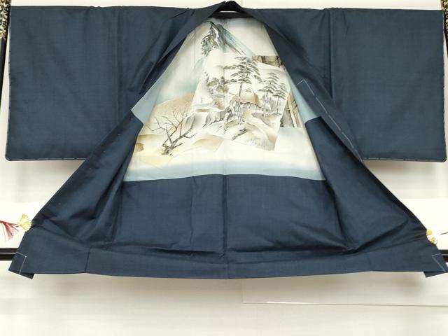 平和屋着物●男性　本場大島紬　アンサンブル　100亀甲　総詰め　正絹　逸品　未使用　AABD6385cs