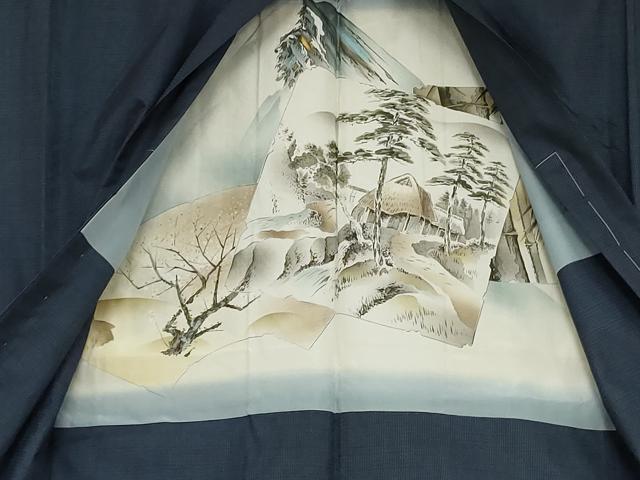 平和屋着物●男性　本場大島紬　アンサンブル　100亀甲　総詰め　正絹　逸品　未使用　AABD6385cs