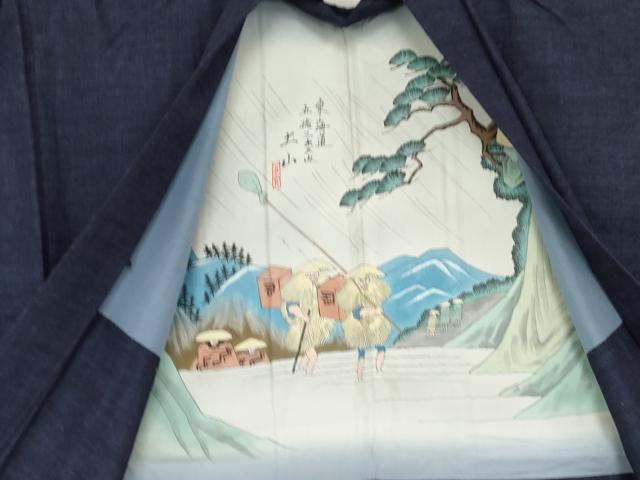 平和屋着物●男性　結城紬　アンサンブル　杢　霞文　正絹　逸品　AABD6412cs 平和屋着物○男性 結城紬 アンサンブル 杢 霞文 正絹 逸品 AABD6412cs