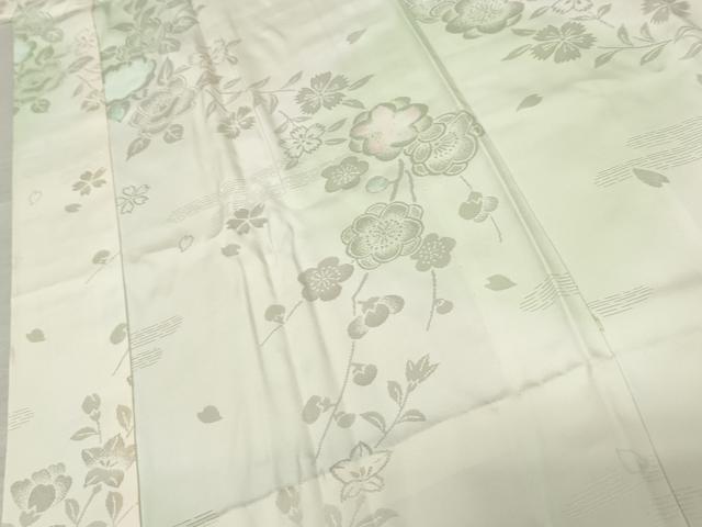 平和屋着物●長襦袢　無双仕立て　草花地紋　暈し染め　正絹　逸品　AABD6421cs
