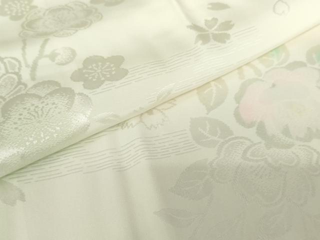平和屋着物●長襦袢　無双仕立て　草花地紋　暈し染め　正絹　逸品　AABD6421cs
