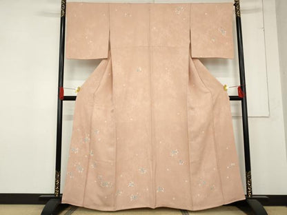 平和屋着物●訪問着　辻が花　絞り　正絹　逸品　AABD6434cs
