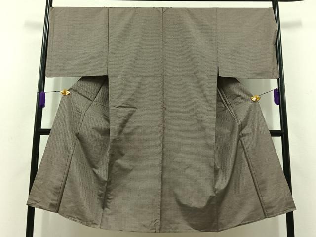 平和屋着物▽男性 本場大島紬 単衣 亀甲柄 正絹 逸品 AABD6441jh