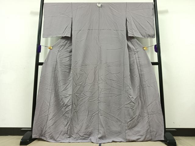 平和屋着物▽上質な色無地 単衣 藤色 正絹 逸品 AABD6449jh