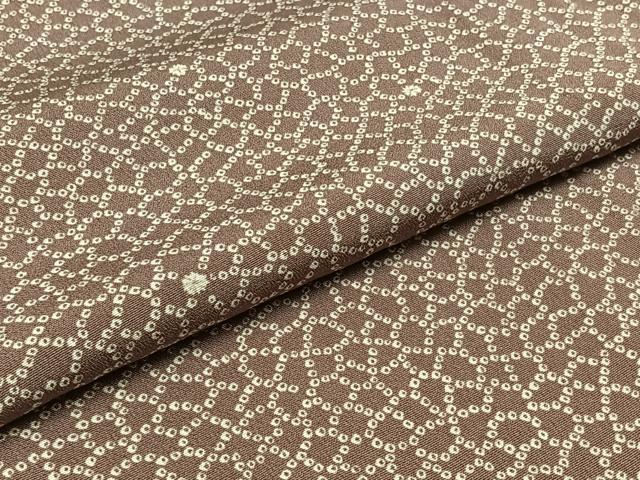 平和屋着物▽上質な小紋 単衣 鹿の子文様 正絹 逸品 AABD6450jh