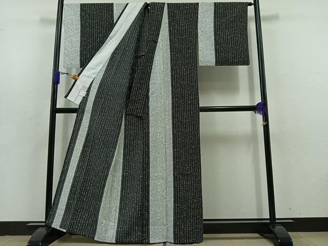 平和屋着物▽小紋 単衣 文字文 洗える着物 AABD6451jh