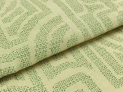 平和屋着物▽結城紬　単衣　80亀甲　幾何学文様　正絹　逸品　AABD6455jh