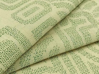 平和屋着物▽結城紬　単衣　80亀甲　幾何学文様　正絹　逸品　AABD6455jh