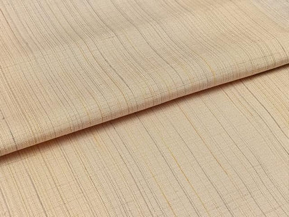 平和屋着物▽上質な紬 単衣 縞 正絹 逸品 AABD6456jh