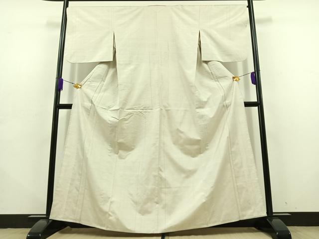 平和屋着物▽上質な紬 単衣 縞 正絹 逸品 AABD6460jh